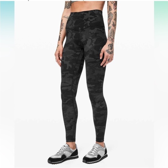 Lululemon Align Pant Full Length Incognito Camo Multi Gator Green Leggings - Picture 13 of 14